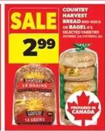 Real Canadian Superstore Country Harvest Bread or Bagel offer
