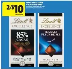 Real Canadian Superstore LINDT EXCELLENCE CHOCOLATE BARS offer