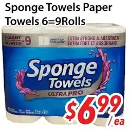 Bestco Food Mart Sponge towels paper towels 6=9 rolls offer