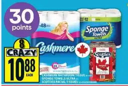 Food Basics Cashmere Bathroom Tissue, Sponge Towels Ultra, Scotties Facial Tissues offer