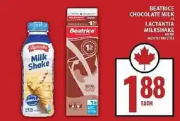 Food Basics Beatrice Chocolate Milk / Lactantia Milkshake offer