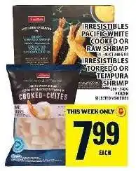 Food Basics IRRESISTIBLES PACIFIC WHITE SHRIMP offer