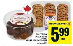 Food Basics Selection Snack Tubs / Value Pack Cookies offer