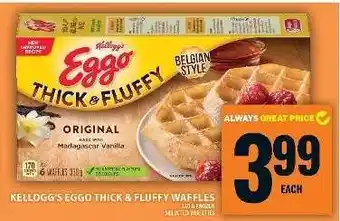 Food Basics KELLOGG’S EGGO THICK & FLUFFY WAFFLES offer
