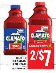 Food Basics MOTT’S CLAMATO COCKTAIL offer