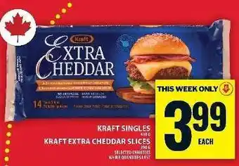 Food Basics Kraft Extra Cheddar Slices offer