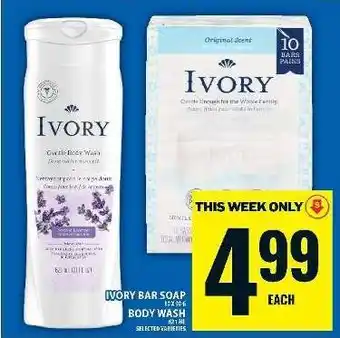 Food Basics Ivory Bar Soap / Body Wash offer
