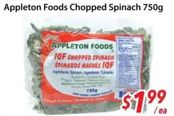 Bestco Food Mart Appleton foods chopped spinach offer
