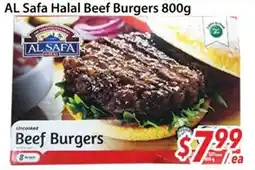 Bestco Food Mart AL Safa Halal Beef Burgers offer