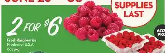 Longo's Fresh Raspberries offer