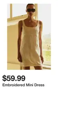 H&M Embroidered Mini Dress offer