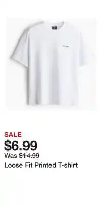 H&M Loose Fit Printed T-shirt offer