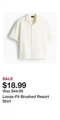 H&M Loose-Fit Brushed Resort Shirt offer