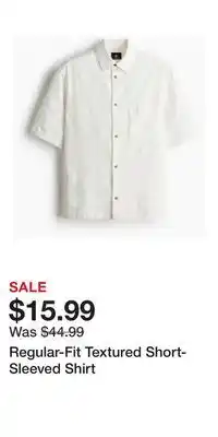 H&M Regular-Fit Textured Short-Sleeved Shirt offer