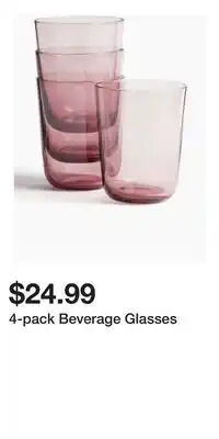 H&M 4-pack Beverage Glasses offer