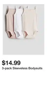 H&M 3-pack Sleeveless Bodysuits offer