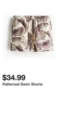 H&M Patterned Swim Shorts offer