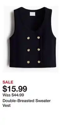 H&M Double-Breasted Sweater Vest offer