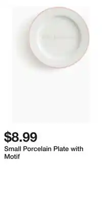H&M Small Porcelain Plate with Motif offer