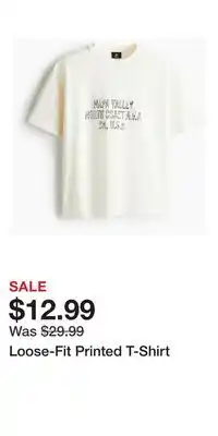 H&M Loose-Fit Printed T-Shirt offer