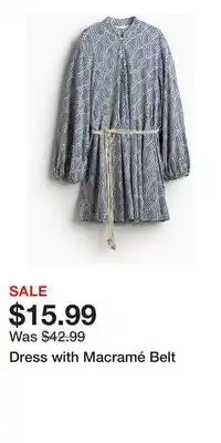 H&M Dress with Macramé Belt offer