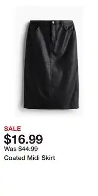 H&M Coated Midi Skirt offer