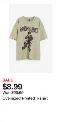 H&M Oversized Printed T-shirt offer