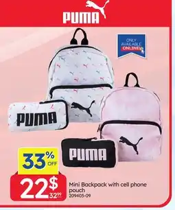 Rossy PUMA Mini Backpack with cell phone pouch offer