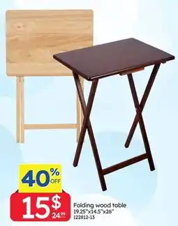 Rossy Folding wood table offer