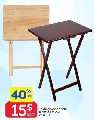 Rossy Folding wood table offer