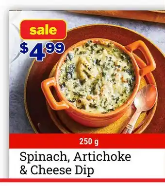 M & M Food Market Spinach, Artichoke & Cheese Dip offer
