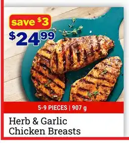 M & M Food Market Herb & Garlic Chicken Breasts offer