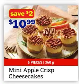 M & M Food Market Mini Apple Crisp Cheesecakes offer