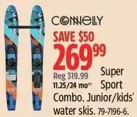 Canadian Tire CONNELY Super Sport Combo water skis offer