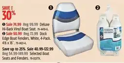 Canadian Tire Deluxe Hi-Back Vinyl Boat Seat offer