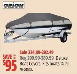 Canadian Tire ORION Deluxe Boat Covers offer