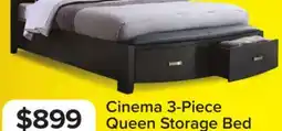 Leon's Cinema 3-Piece Queen Storage Bed - Charcoal offer