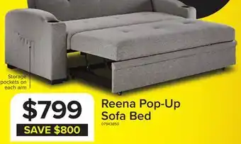Leon's Reena Pop up Sofa Bed - Grey offer