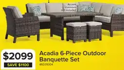 Leon's Acadia 6-Piece Outdoor Banquette Set - Grey, Beige offer