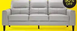 Leon's Verissimo Leather Sofa - Silver offer