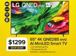 Leon's LG 65 4K Smart QNED evo AI Mini-LED TV - 65QNED85AUA offer