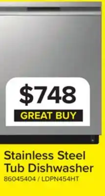 Leon's Stainless Steel Tub Dishwasher offer