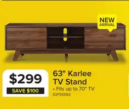 Leon's Karlee 63 TV Stand - Walnut Brown offer