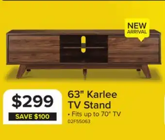 Leon's Karlee 63 TV Stand - Walnut Brown offer