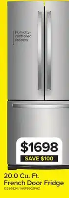 Leon's Whirlpool Stainless Steel French Door Refrigerator (20 Cu. Ft.)- WRF560SFHZ offer