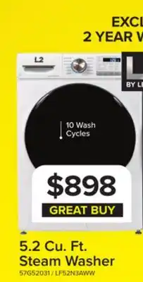 Leon's L2 White Front Load Washer (5.2 Cu. Ft) offer