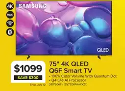 Leon's 4K QLED Q6F Smart TV offer