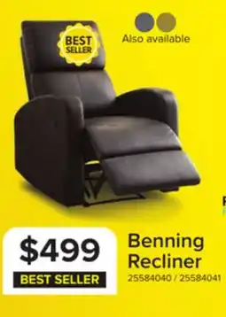 Leon's Benning Recliner - Dark Brown offer