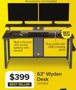 Leon's Wyden Desk - Rustic Brown offer