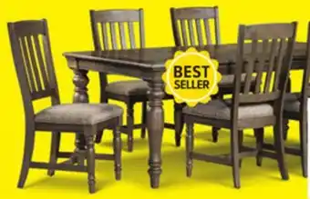 Leon's Bilboa 7-Piece Extendable Dining Set - Roasted Oak offer